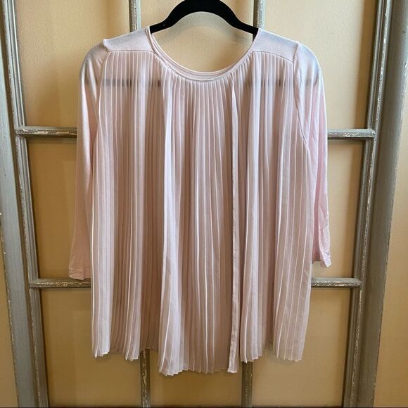 Club Monaco-Kassandra Pleated Baby Pink Blouse (Size:XS) - Picture 5 of 8